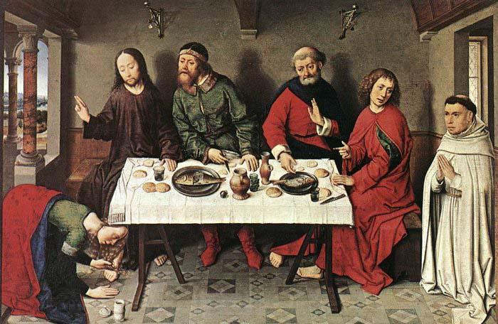 Dieric Bouts Christ in the House of Simon Norge oil painting art